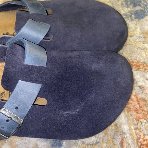 Birkenstock Boston Suede Soft Footbed Clogs Blue EU 42 Men’s 9 Women’s 11 Shoes - Picture 8 of 16